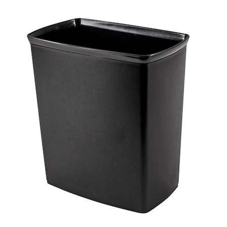 10 Qt Rectangular Trash Can, Black